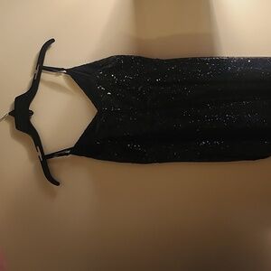 New with tags black sequined cocktail dress size large